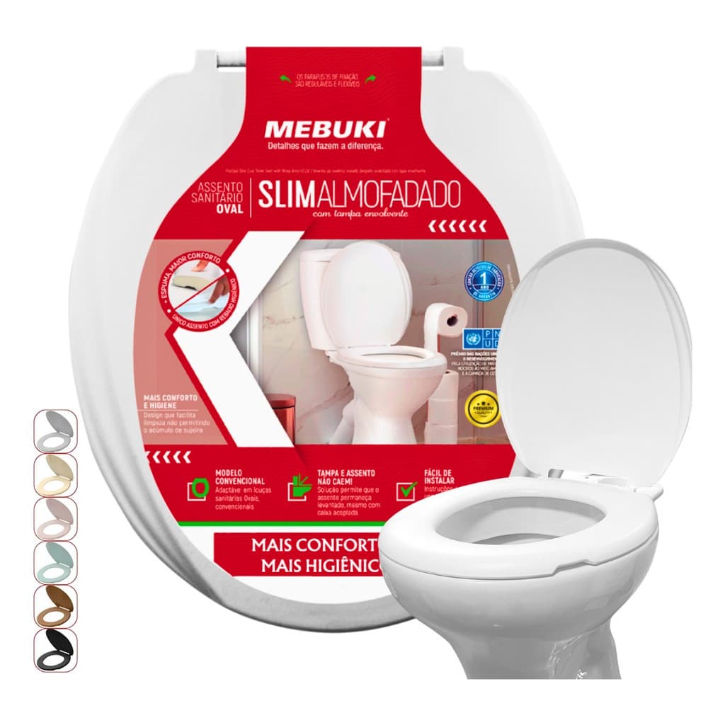 Tampa Pra Vaso Sanitário Almofadado Deca Oval 1.6gpf 6.0lpf Várias Cores