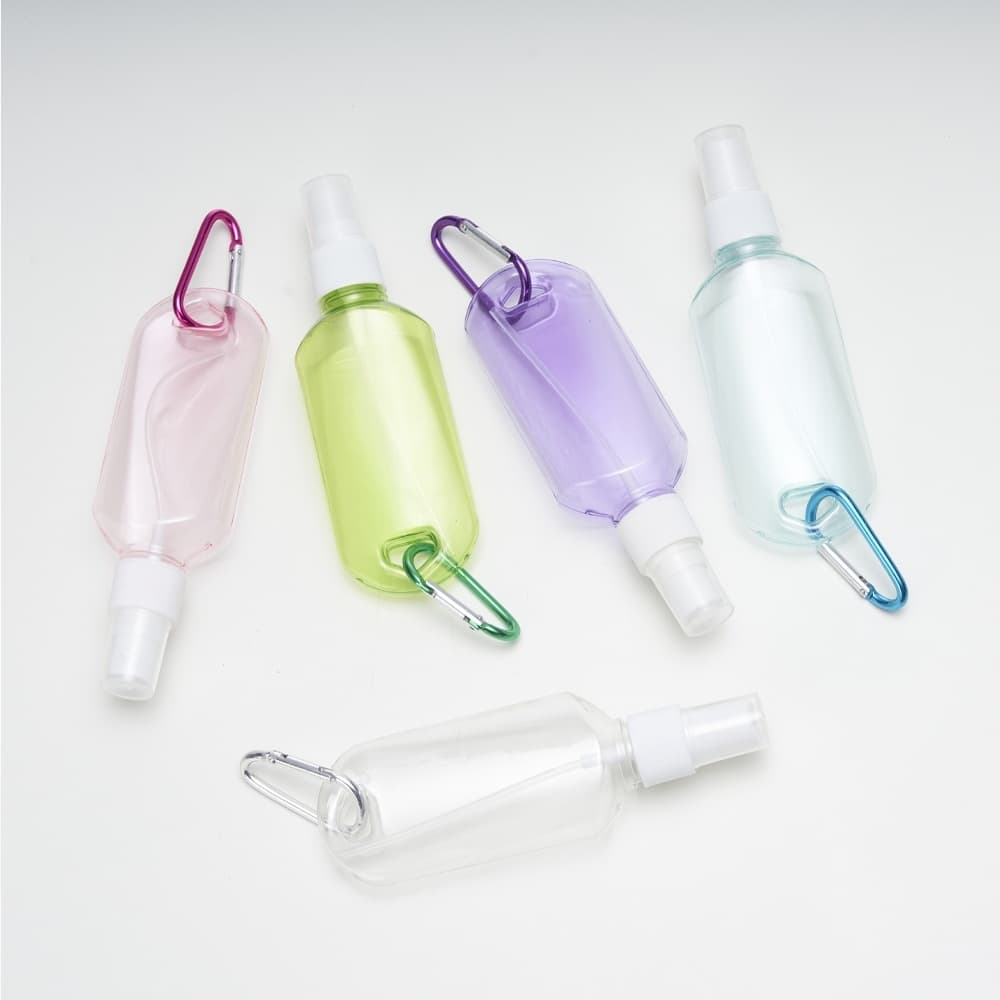 Frasco Plástico 100ml com Mosquetão 2 Unidades