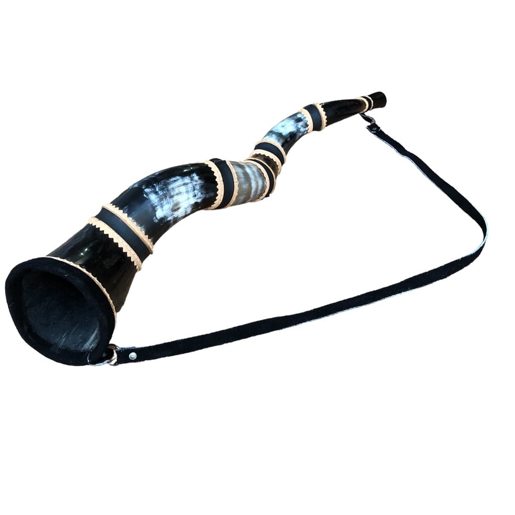 Berrante Profissional 5 Chifres de Boi Grande com Alça de Couro