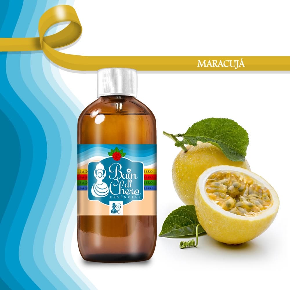 Essência Aromatica Lipossolúvel Maracujá Azedo Sabonete Vela Cosmético Bain di Chero 10ml 100ml