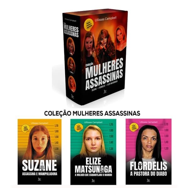 Livro Colecao Mulheres Assassinas - Box Com 3 Livros