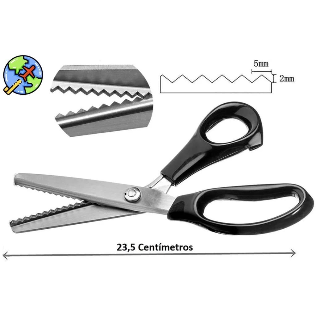 TESOURA DE PICOTAR PROFISSIONAL LANMAX PARA ARTESANATO, ARTES, ESCOLAR, PROFISSIONAL DIY