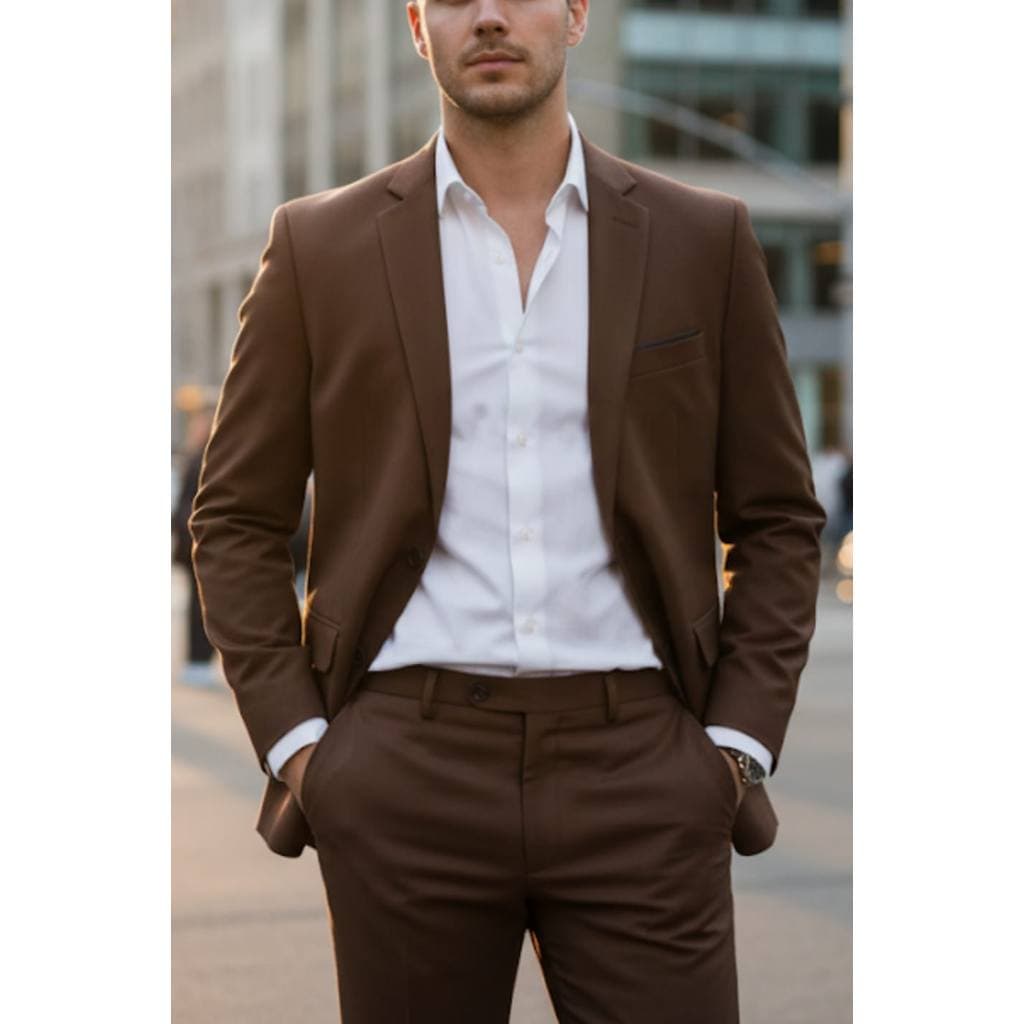 Terno Oxford Marrom Lapis - Premium -  Gramatura 180 - Prespontado-  2026 - Exclusivo Lançamento Euro