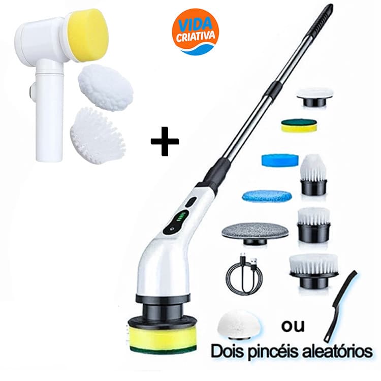 Escova De Limpeza Ajustável Janela Banheiro e Cozinha Ferramenta 5 em 1 e 9 EM 1 Recarregável