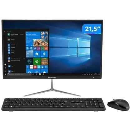 Computador All in One Positivo Union C4128A-21 - Intel Celeron Dual-Core 4GB 128GB SSD LED 21,5”
