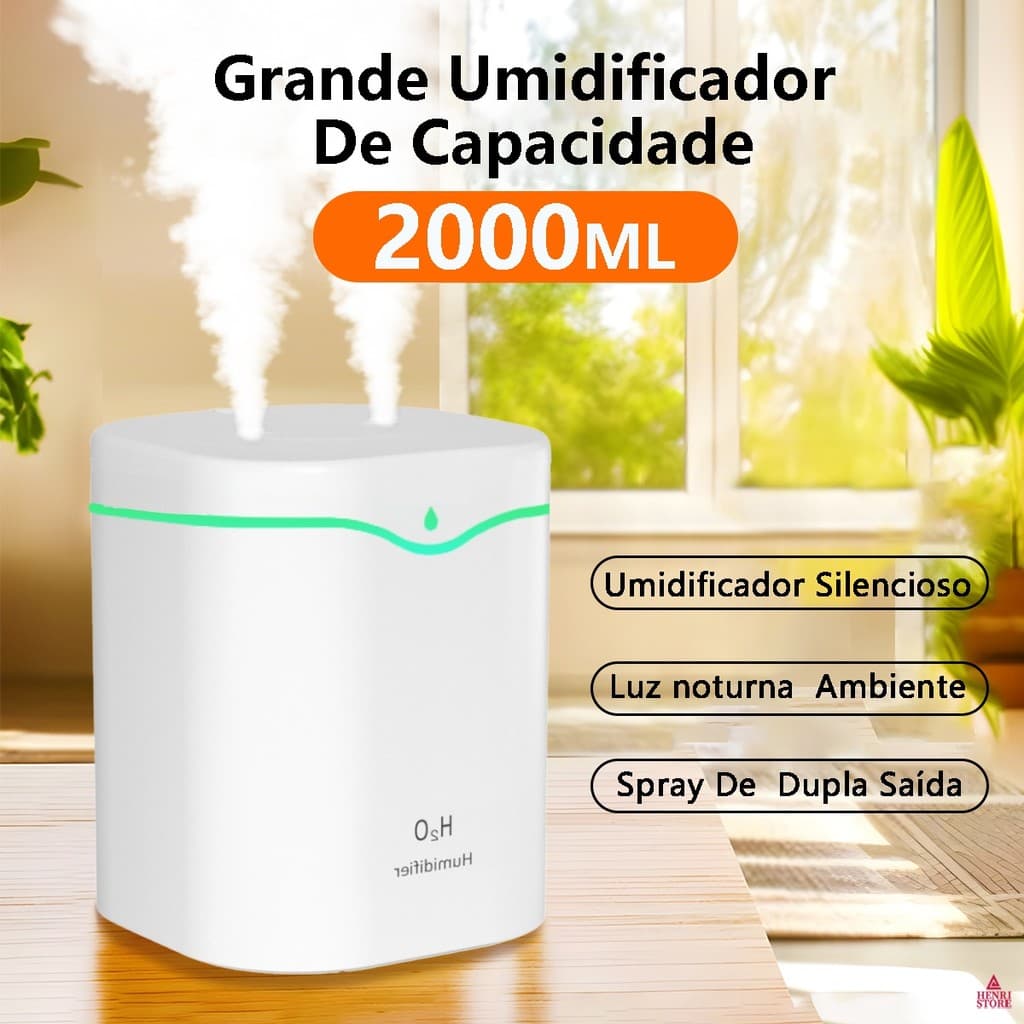 Umidificador De Ar Difusor Aromatizador Humidificador Climatizador De Ambientes