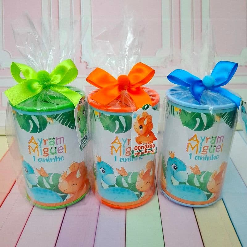 Cofrinho Personalizado Dinossauro Baby Aquarela Lembrancinha Festa