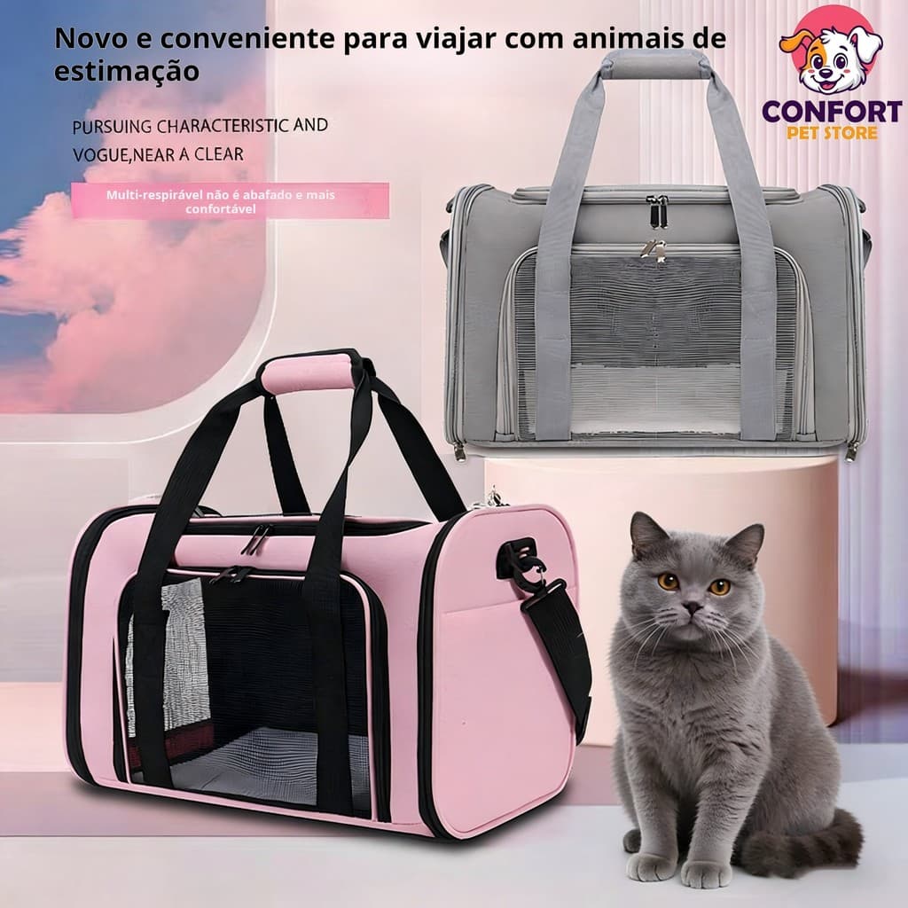 bolsa para gatos/Bolsa Transporte Cães E Gatos Mochila Avião Viagem Mala/bolsa de viagem de luxo para animais