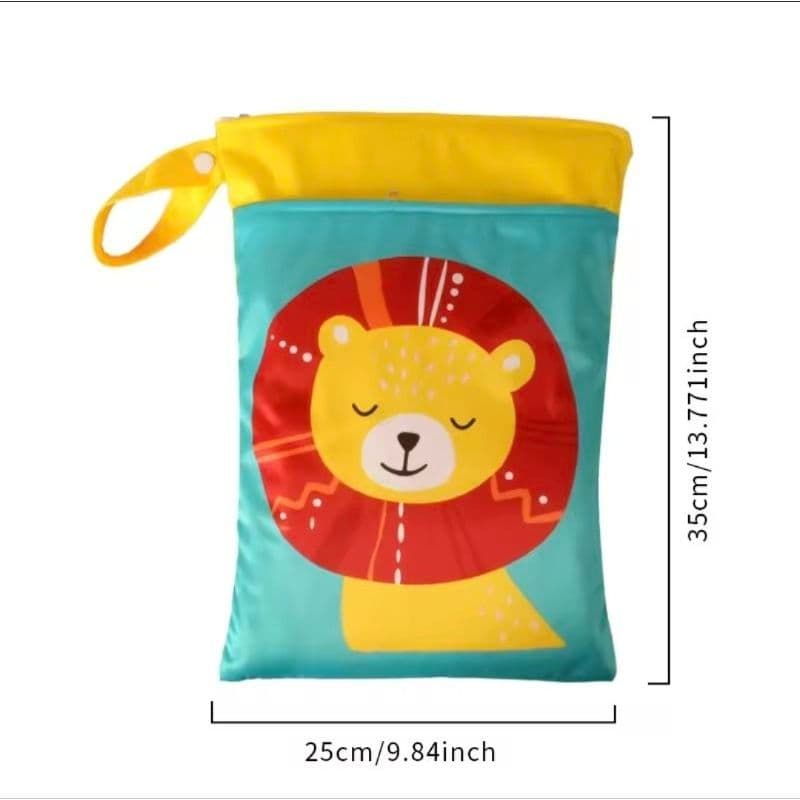 Bolsa bags Saco impermeável para fralda ecológica/natação infantil e bebê 2 bolsos ou kit