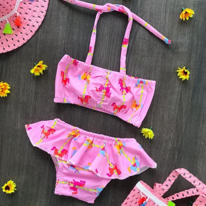 biquíni infantil/biquíni de alça Be P M G,1/10 anos