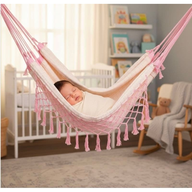 Rede de Berço para Bebe Enxoval Infantil Resistente Confortavel Algodao Criança Menino Menina Azul Rosa, CHA REVELAÇAO