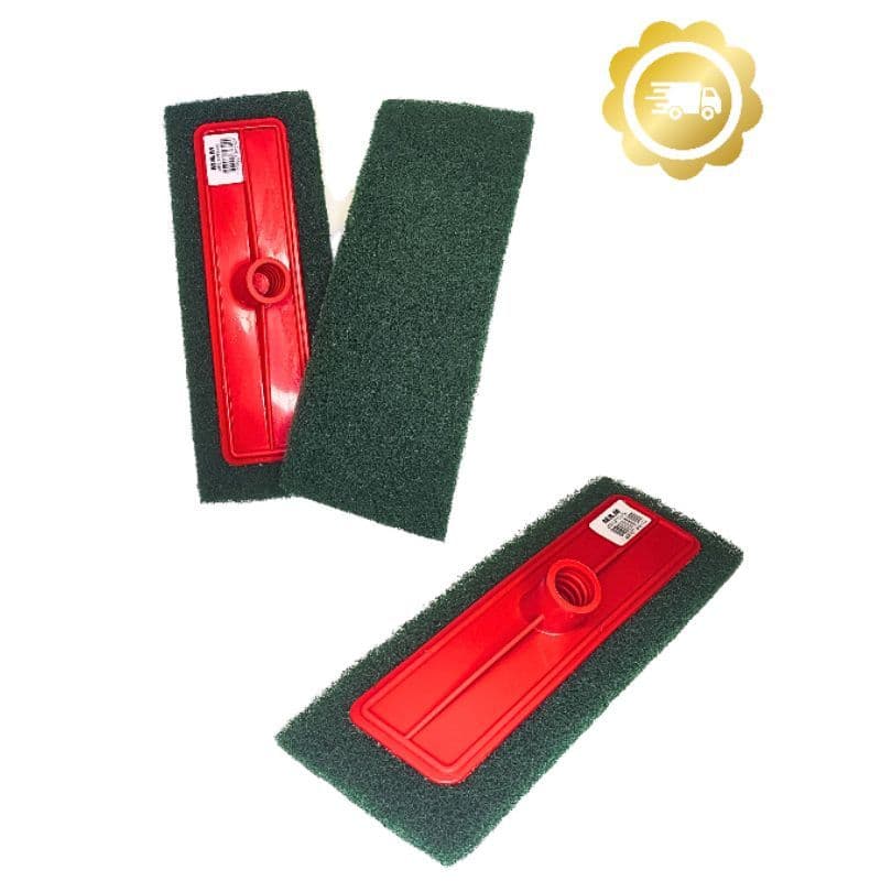 Kit 2 a 6 rodos limpeza pesada esponja abrasiva piso azulejo s/ cabo