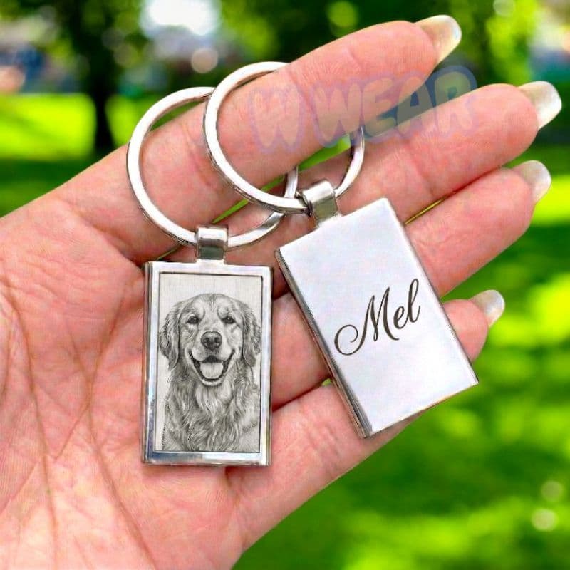 Chaveiro Personalizado Cachorro Pet Gato Foto Frase Gravação a Laser Inox