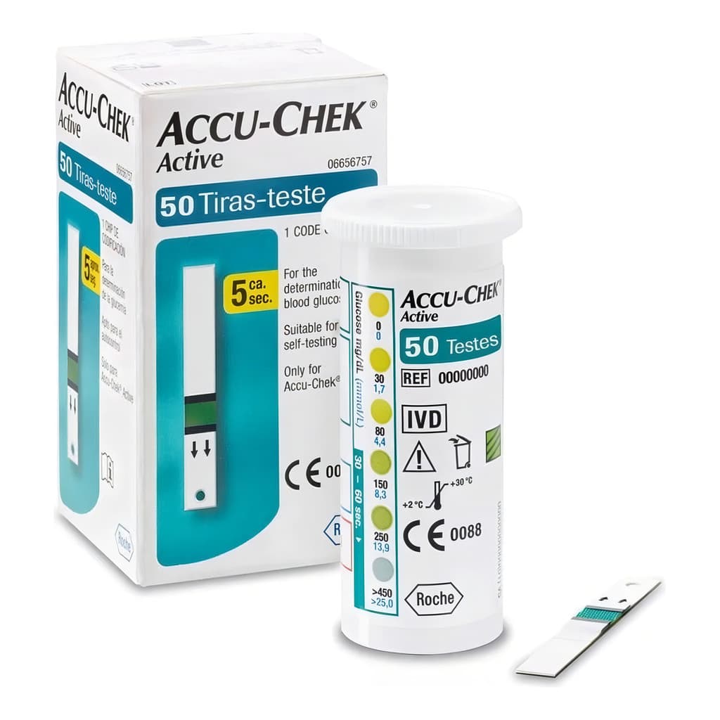Tira ACCU CHECK ACTIVE 50 Un Para Medir Glicemia