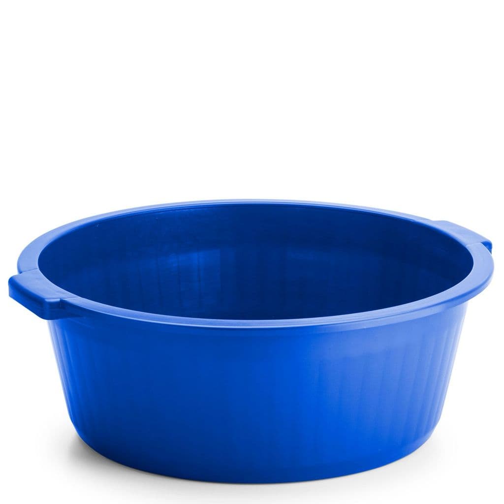 Bacia Canelada Plástica 30 Litros Cores Sortidas Grande Roupa Alça Reforçada Limpeza Lavanderia