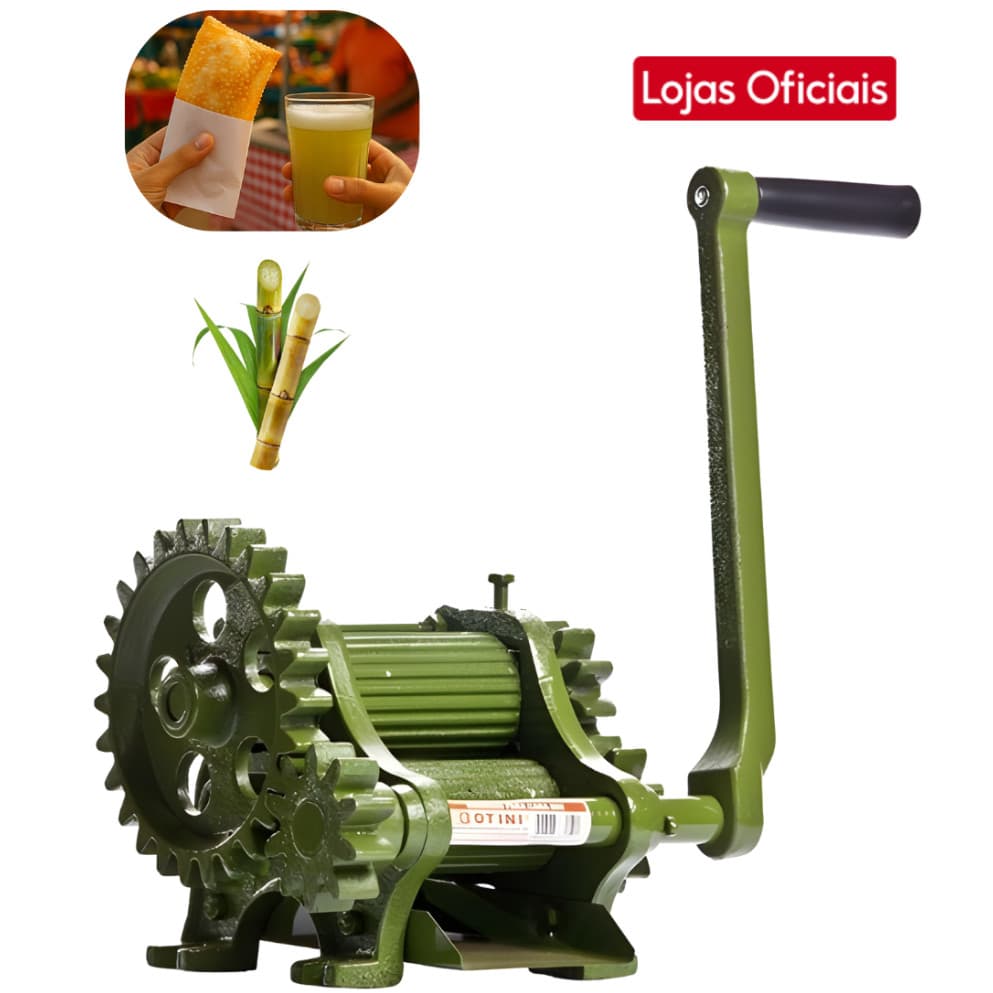 Engenho de Cana Manual com Regulagem Botini B60 - Moedor de Cana Profiss para Caldo de Cana Fresco