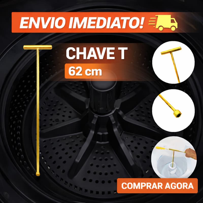 CHAVE T 10mm LONGA 62cm PARA RETIRADA DO PARAFUSO DO  CESTO DE MAQUINA DE LAVAR