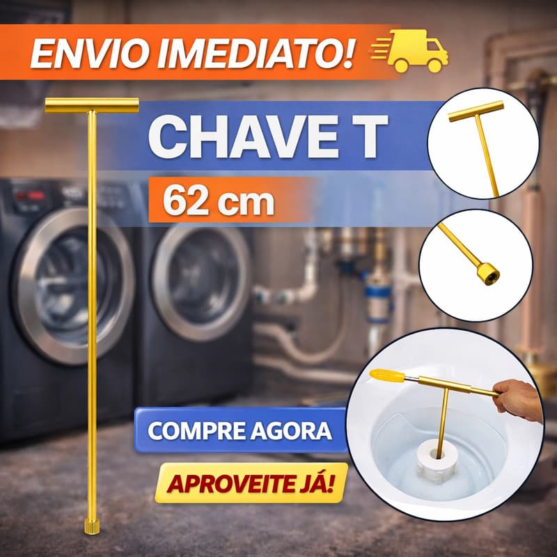 CHAVE T 10mm LONGA 62cm PARA REMOÇAO DO PARAFUSO CESTO DA MAQUINA DE LAVAR BRASTEMP E OUTRAS