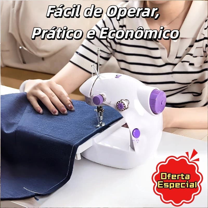 Mini Portátil Máquinas De Costura Ponto Acessível Costurar Costura Sem Fio Roupas Tecidos
