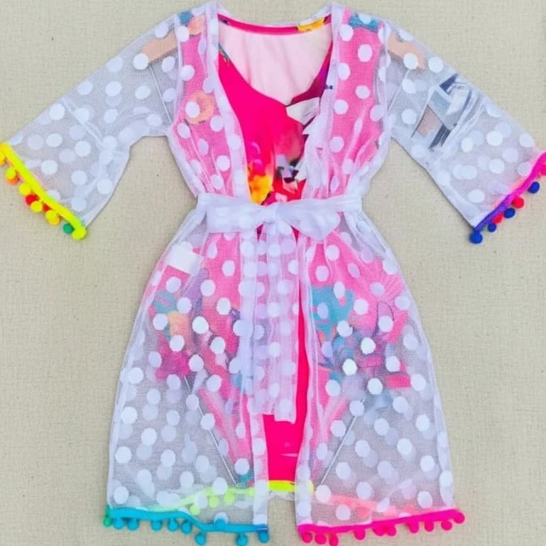 Saida De Praia Infantil Menina Praia Piscina Passeio Verao Tendencia Banho