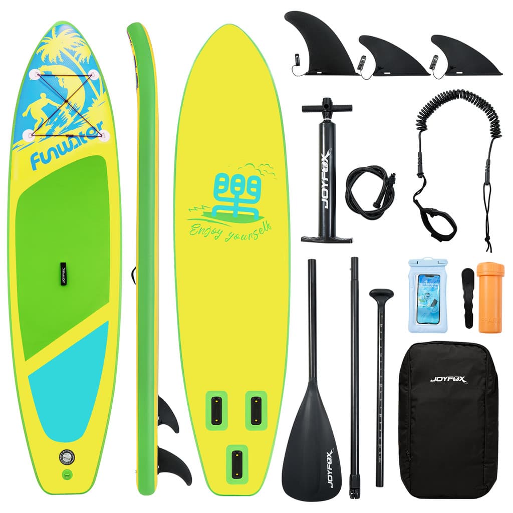 Prancha Stand Up Paddle Sup Inflável Joyfox 320x80x15cm Suporta 278kg Kit Completo Com Remo Bomba