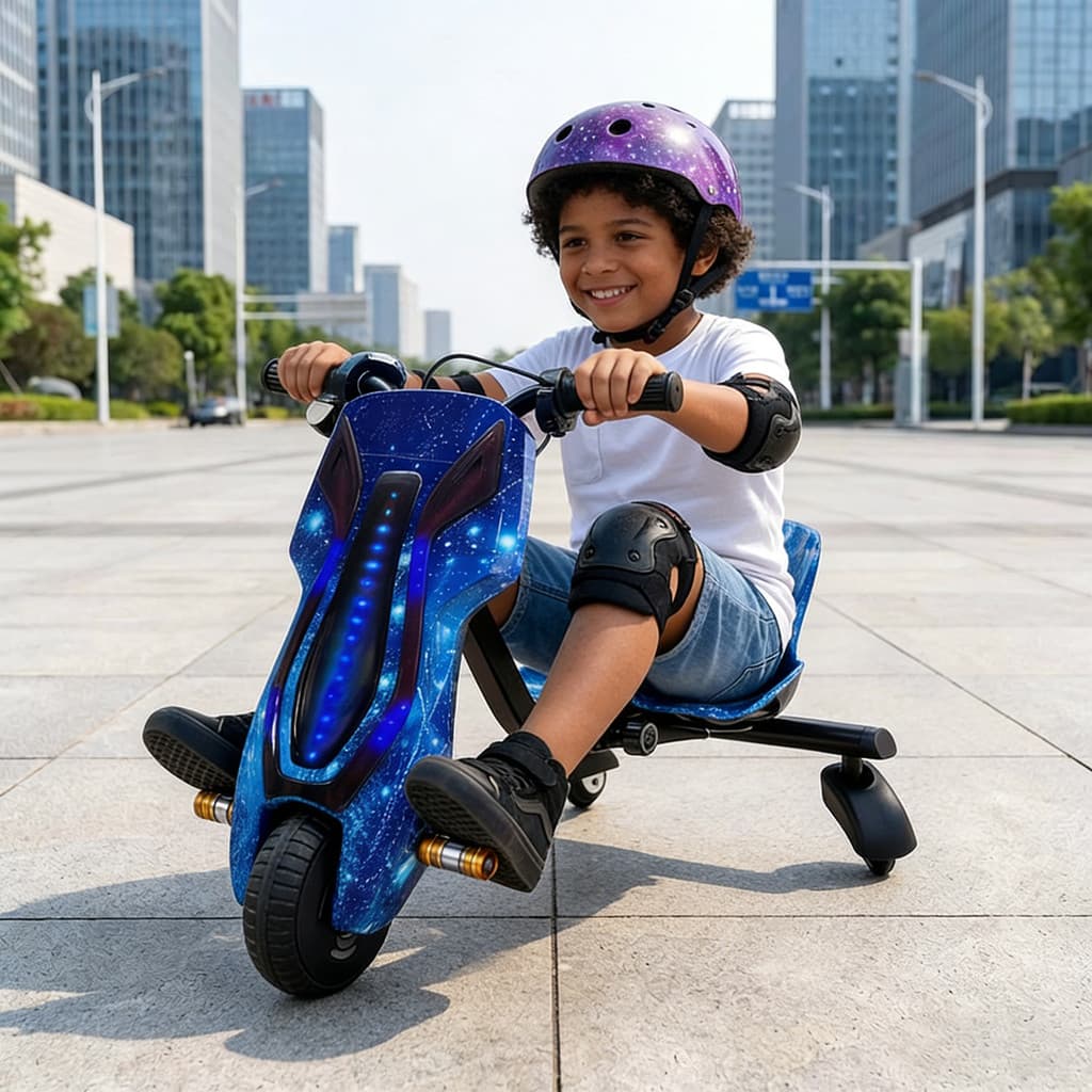 Triciclo Elétrico Infantil Interbras Drift 7” 350w Bluetooth/Led/Bateria Recarregável para Crianças