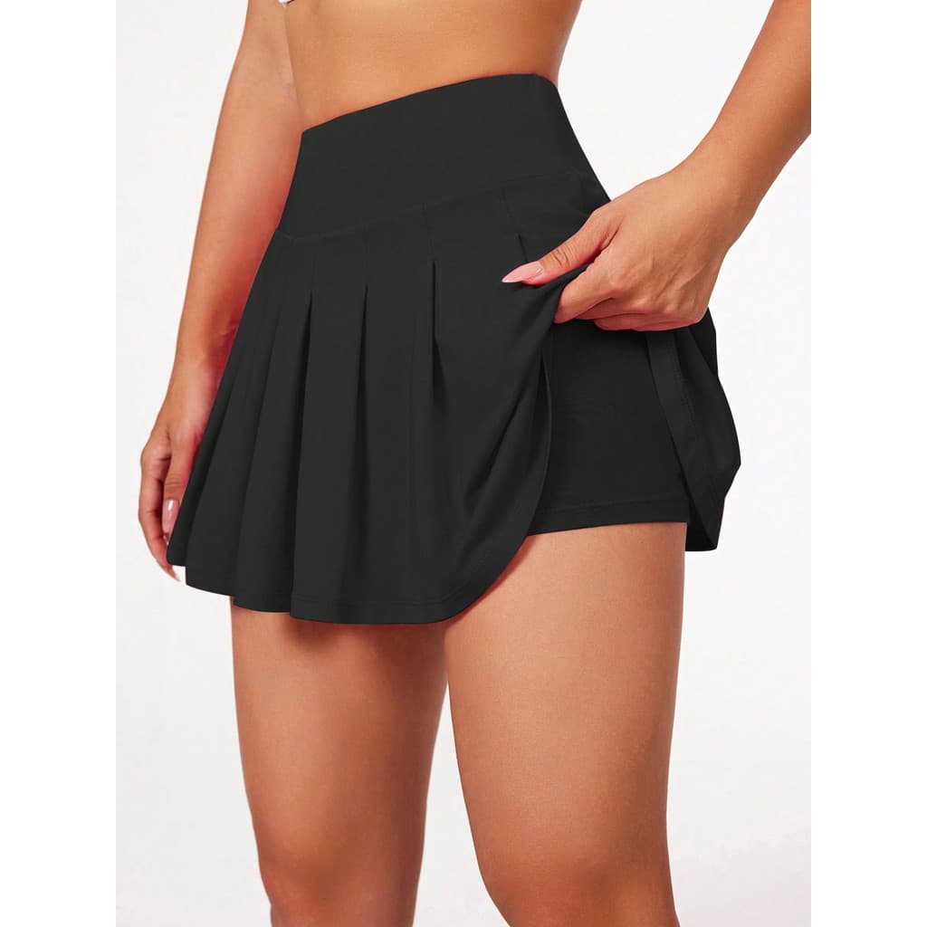 Kit 2 ou 1 Short Saia Academia Fitness Cintura Alta Suplex Premium Rodado Bailarina Tapa Bumbum Feminino