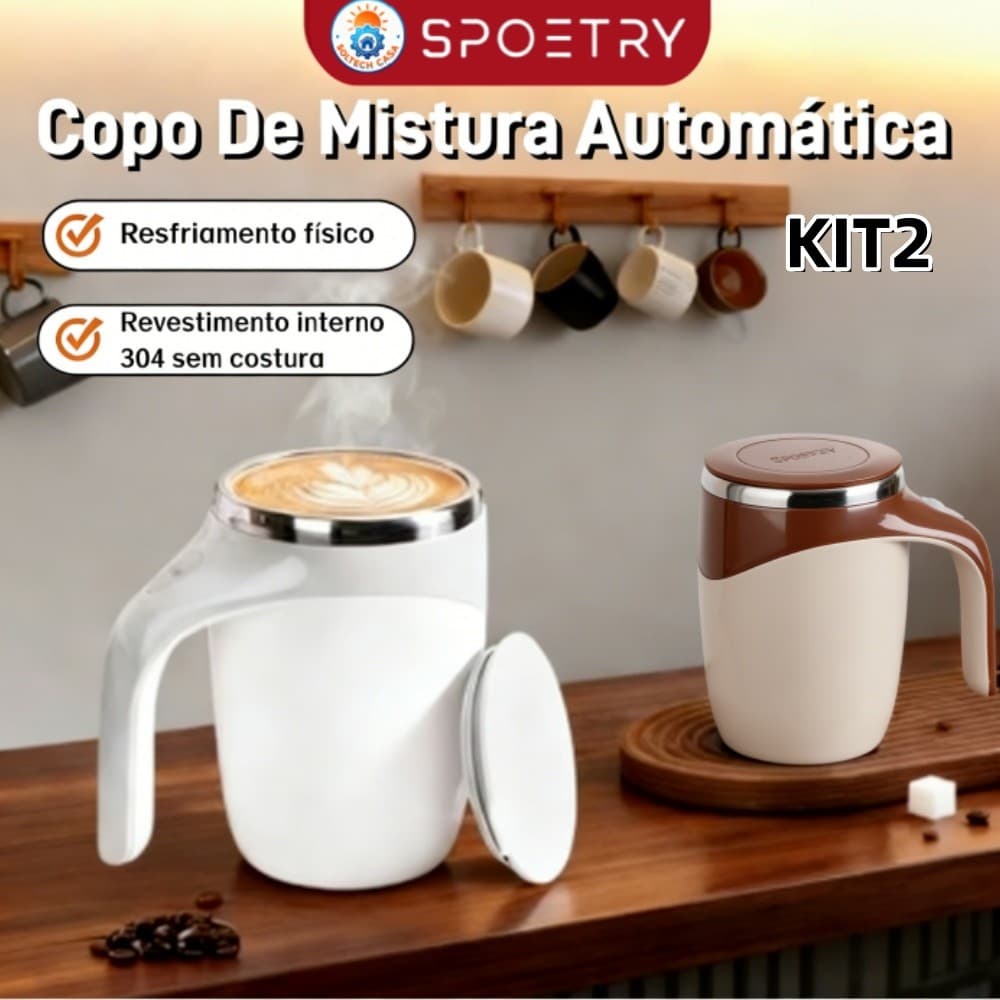 Copo De Mistura 380ML Automática De Bebidas Mixer para Café Suco e Shake Elétrica Recarregável USB Mantém Quente Com Tam