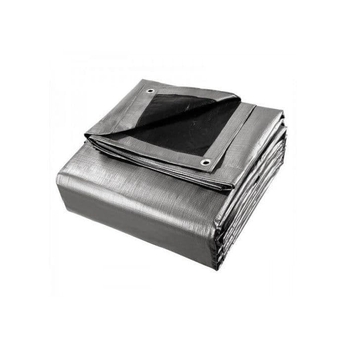 Lona Polietileno Blackout 4X2 Metros 300 Micras CK300 Prata x Preta Uso Externo Resistente Cobertura Profissional