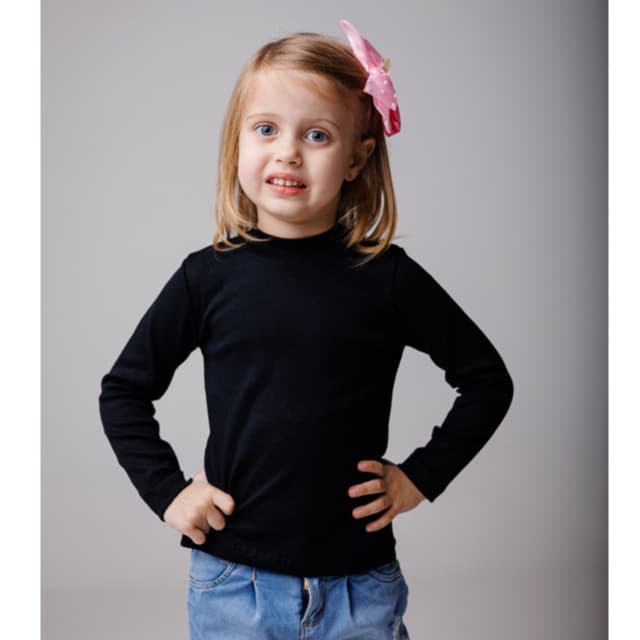 Blusa Gola Alta Manga Longa INFANTIL MENINA 4 AO 14