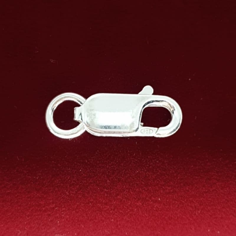 Fecho De Prata 925 Mosquetão Tamanho 16mm C/argola