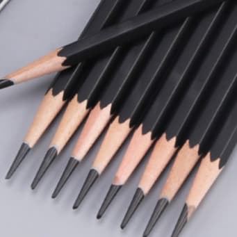 Lápis Preto Sextavado 6B 4 Peças Linha Ouro Leo&Leo- Não tóxico