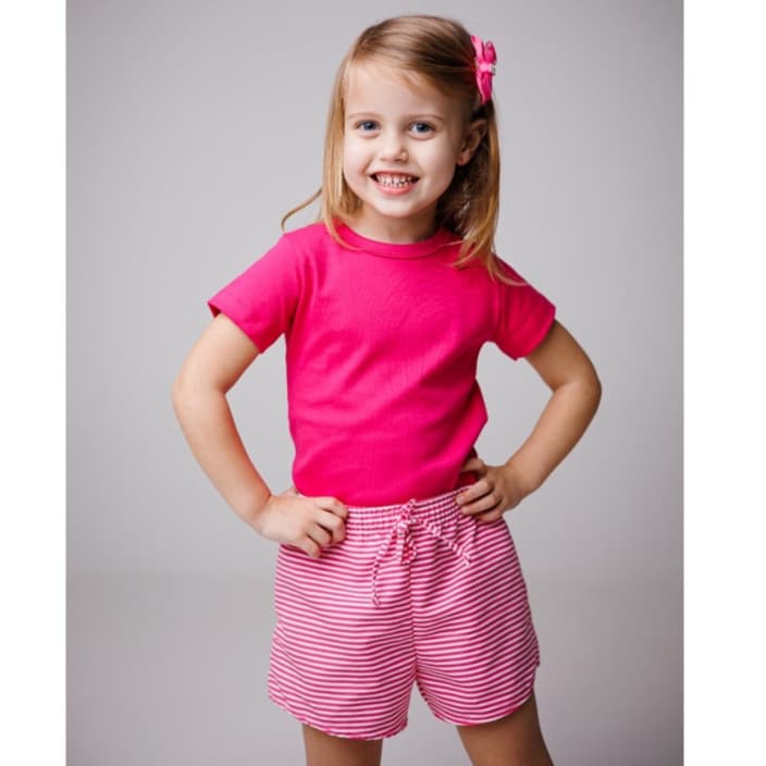 Blusa Feminina Infantil Manga Curta