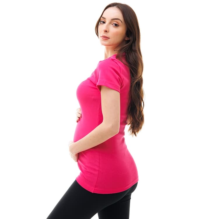 Blusa Manga Curta Gestante Várias Cores