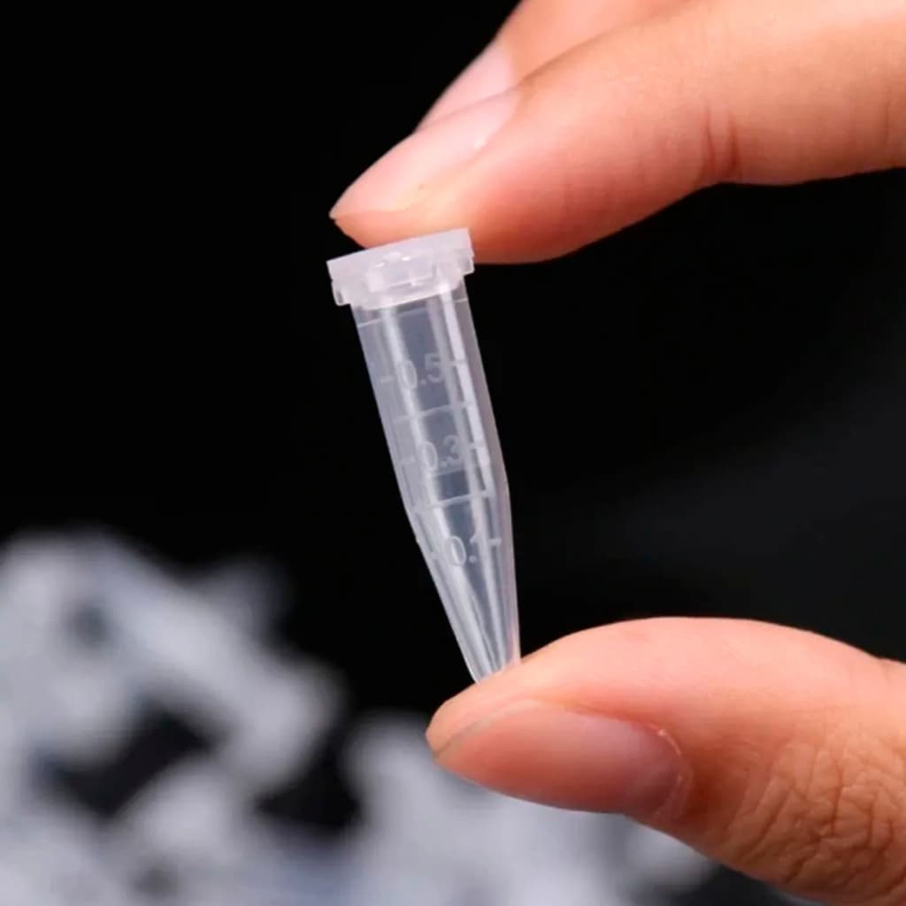 Microtubo De Centrifugação 0,5 ml transparente 1000 Un/pct
