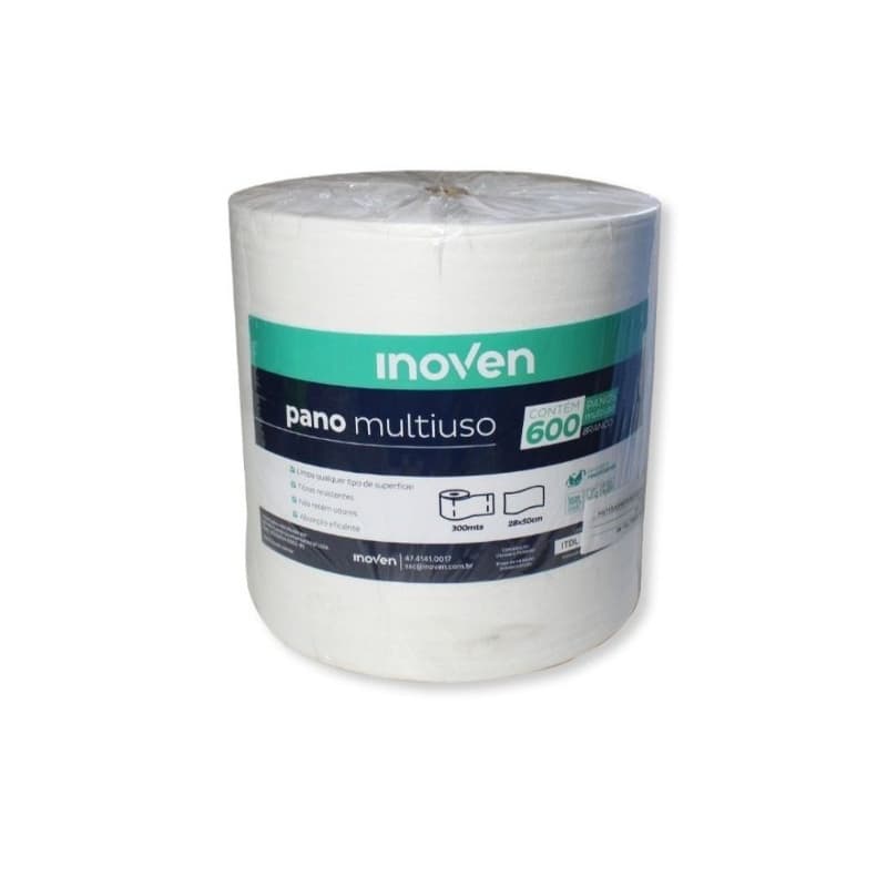 600 Panos Multiuso Tipo Perfex Azul e Branco  - (240m - 180m)