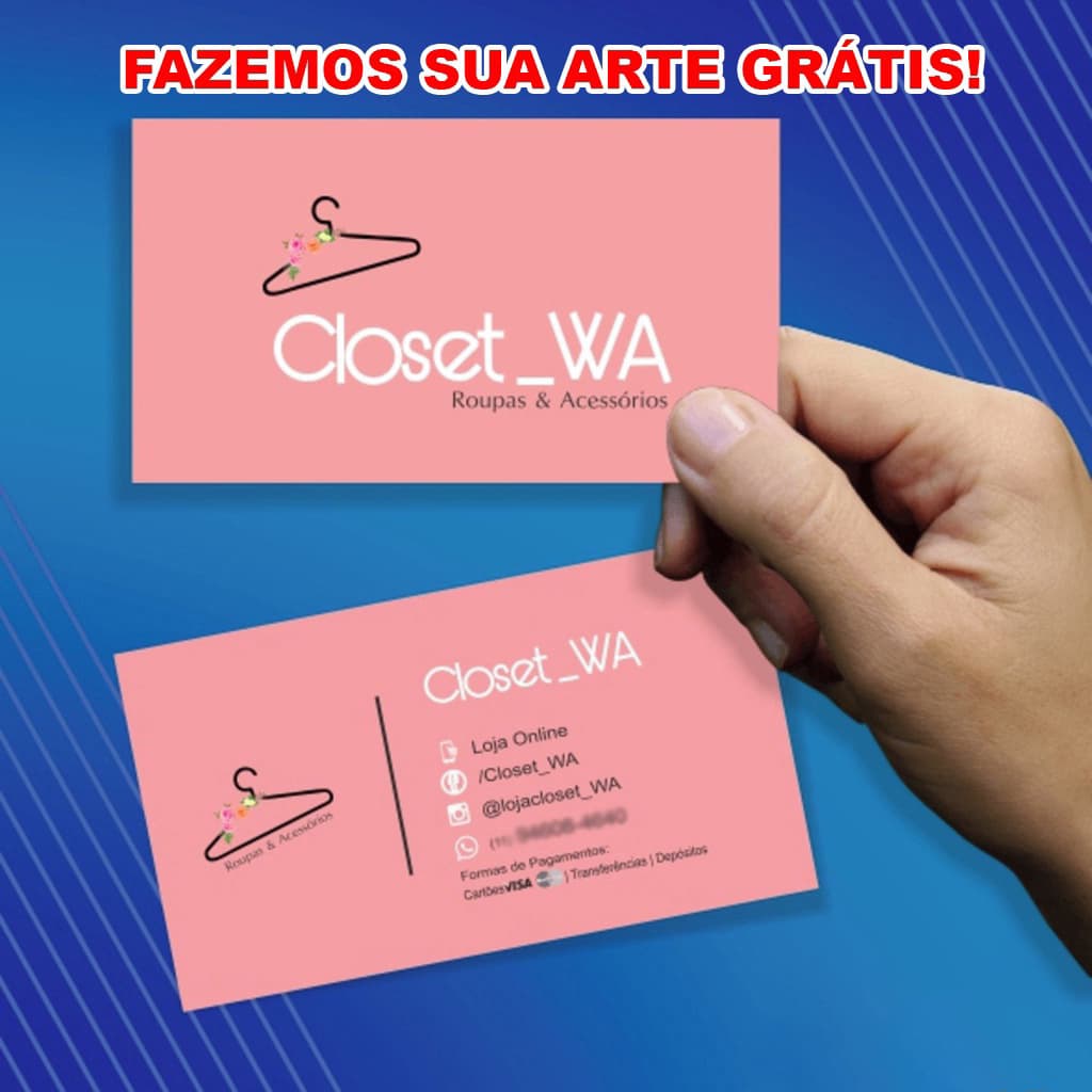 CARTÃO DE VISITA 500 ou 1.000  UN COLORIDO FRENTE E VERSO