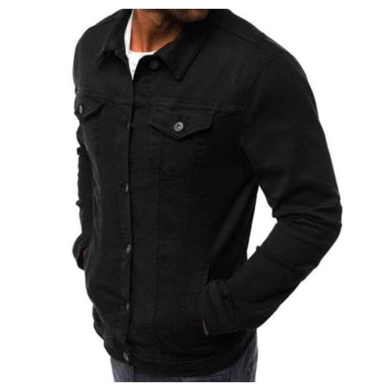 jaqueta preta masculina com bolsos jaqueta casual masculina