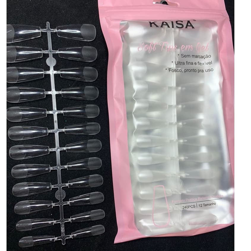Unhas Soft Tips em Gel - Transparente 240 PCS