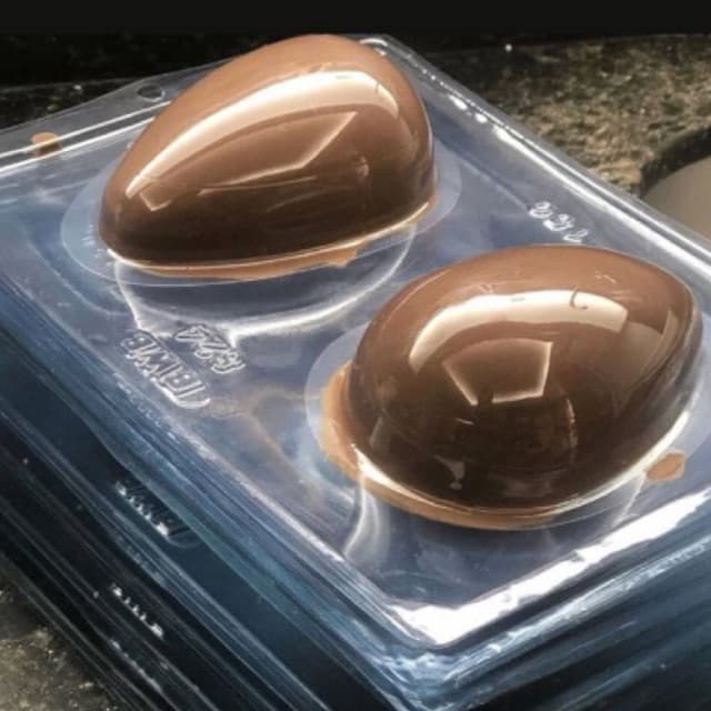 Kit 03 Formas Chocolate Acetato Simples Páscoa Ovo Bwb 10g 30g 50g 100g 150g 200g 250g