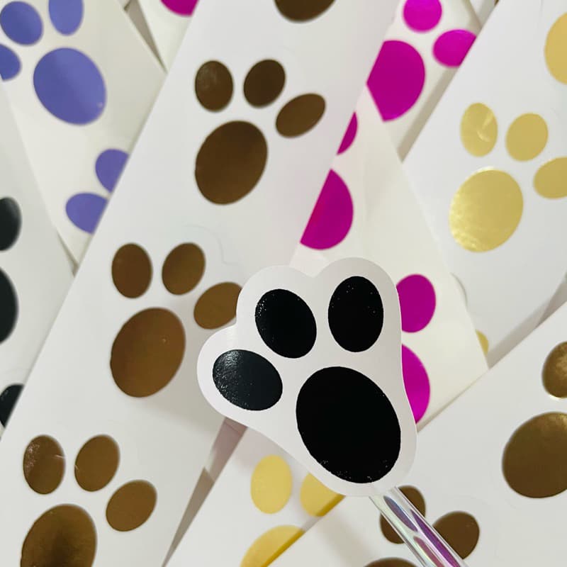 Patinhas adesivas de coelho da pascoa com 100 unidades