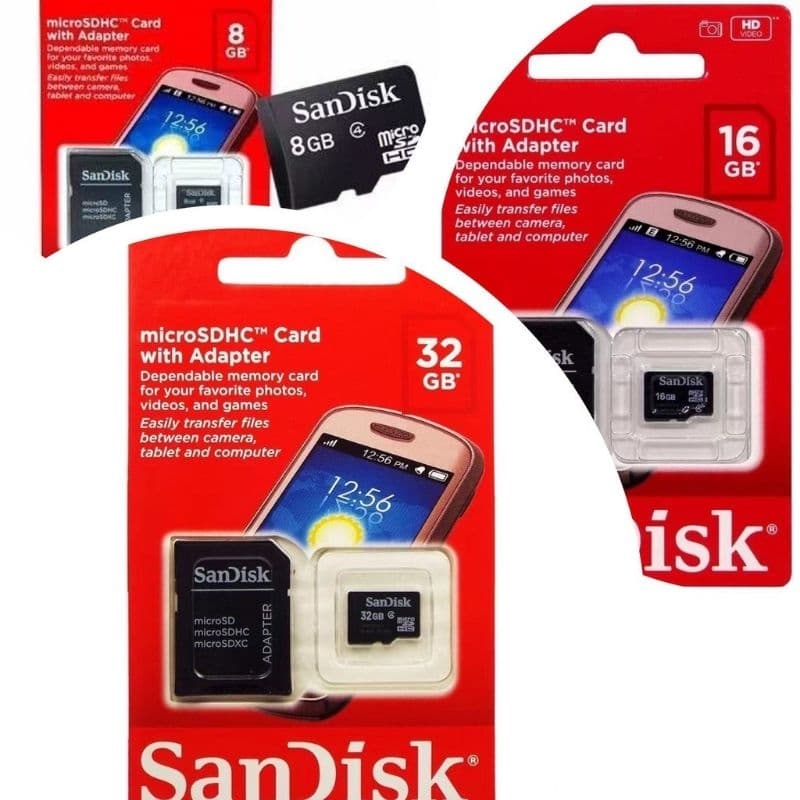 Cartão De Memória SD A1 64GB 32GB 8GB Microsd Card COMPLETO Micro SD