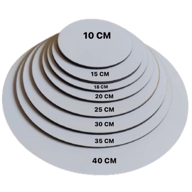 Base para Bolo / Tábua para Bolo / Cake Board Liso 3mm  UNIDADE - ARPEPEL