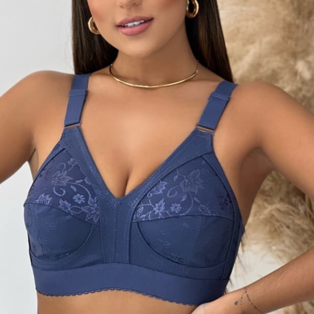 Sutiã Plus Size Reforçado Com Pala Cetinete Sem bojo Sem Aro Alta Sustentação Modelador Feminino