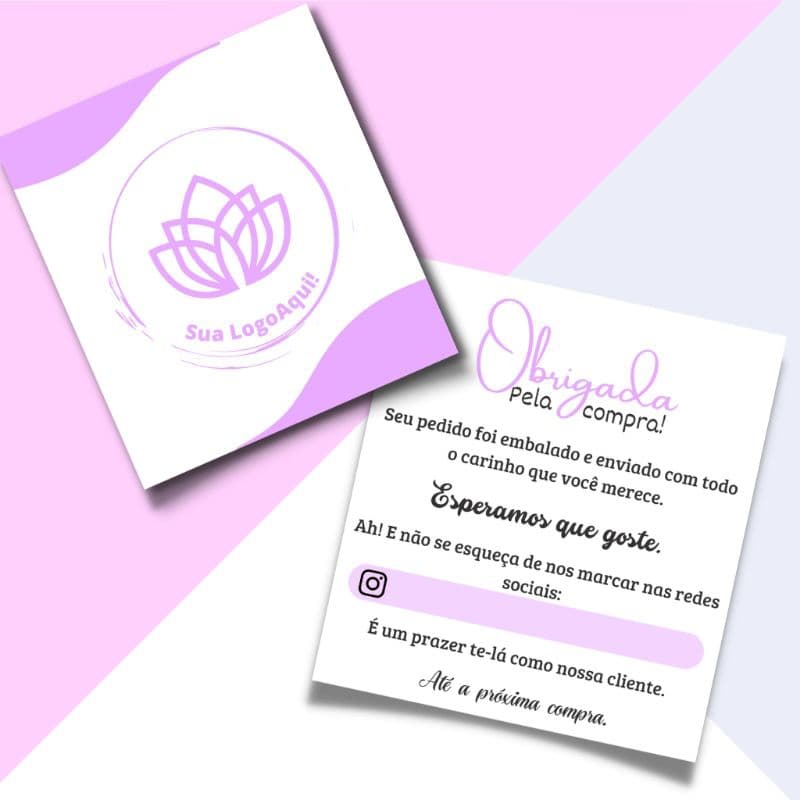 120un Cartão de agradecimento ao cliente personalizado 7x7