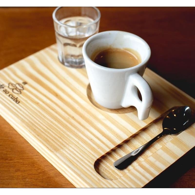 Tábua de madeira pinus para servir Café personalizada