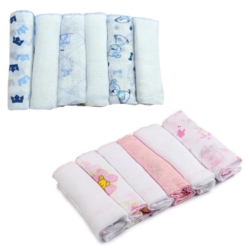 Pano de boca Babete Fralda de boca 100% algodão 32cm x 32cm - Mega Promoção