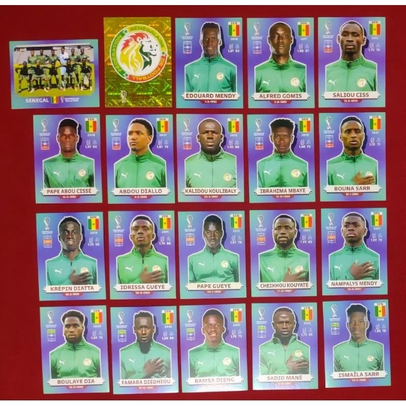 Figurinhas Avulsas da Copa do Mundo 2022 Seleção do Senegal (SEN)