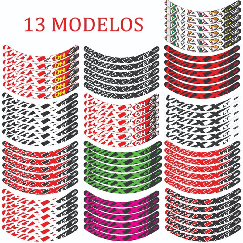 Cartela Adesivo Vmaxx DH LT Disco e V brake Roda Bike Ciclismo Aro