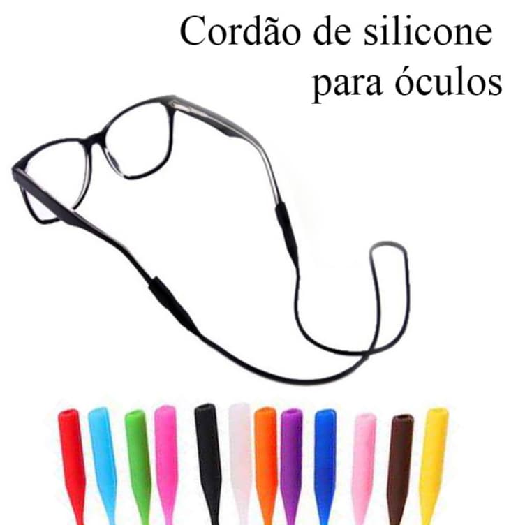 Cordão De Silicone, Poliéster Para Óculos - Adulto ou Infantil